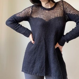 Free people black knitted sweater